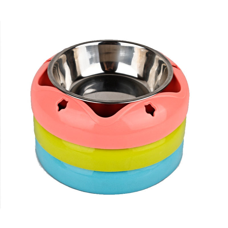 Durable Pet Dog Bowl Stainless Steel Non-slip Drinking Feeding Dual-use Food Feeder For Small Medium Dogs Cats Pet Accessories