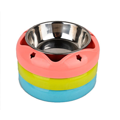 Durable Pet Dog Bowl Stainless Steel Non-slip Drinking Feeding Dual-use Food Feeder For Small Medium Dogs Cats Pet Accessories
