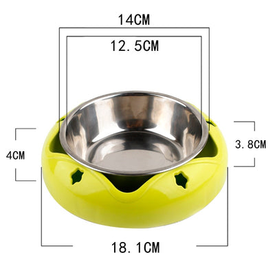 Durable Pet Dog Bowl Stainless Steel Non-slip Drinking Feeding Dual-use Food Feeder For Small Medium Dogs Cats Pet Accessories