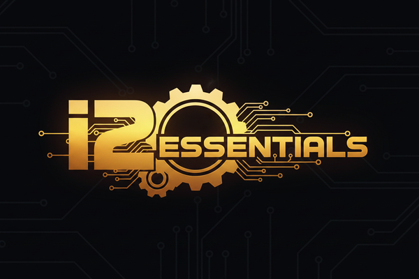 i2essentials Gold & Black Logo